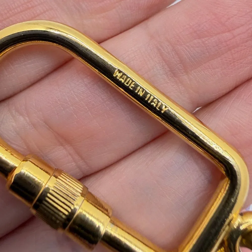 Vintage, possible 1980s, GUCCI two-toned Key Chain/bag charm!